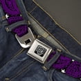 thumbnail image 2 of Buckle-Down Belt, Seatbelt Buckle Belt, Paisley Stars Black Purple White, Youth 22 to 32 Inches, 2 of 9