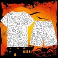 thumbnail image 2 of Tfken Halloween Pumpkin Graphic Pajamas Outfit Set For Boys Short Sleeve Tshirts Tops Elastic Waist Shorts Set Loungewear Cute Homewear Sleepwear Children Trendy Pjs Clothes Size 6-7 Years, 2 of 3