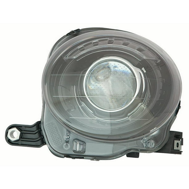 For Fiat 500 20122016 Headlight Assembly W/Black Trim Driver Side