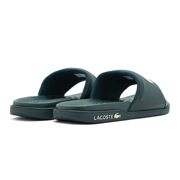 Lacoste Men\'s Croco-Dualiste-0922-1 Slide Sandals Dark Green/White, US 7 Lacoste Men main image 2