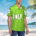 thumbnail image 3 of KLL golf ball Print Men's Hawaiian Shirt Short Sleeve Button Down Beach Shirts,3X-Large, 3 of 7