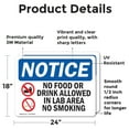 thumbnail image 2 of (2 Pack) No Food Or Drink Allowed In Sign, 2 of 7
