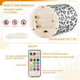 thumbnail image 5 of Yayeee Flameless Candles with Remote Flickering Battery Operated Multi Color Changing, Grey Leopard Pattern, 5 of 7