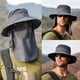 thumbnail image 3 of Sombrero de pesca con protección UV para hombres y mujeres Protección solar de verano al aire l Carevas Sombrero, 3 of 7