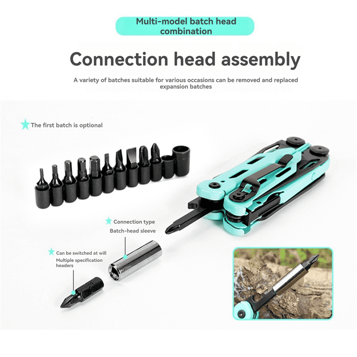 Multi-Function Tool Folding Pliers Needle-Nosed Pliers Multi-Function Small Pliers Outdoor Emergency Survival Gadgets B