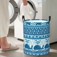 thumbnail image 6 of Uemuo Sea Underwater Animals Pattern Circular Laundry Hamper Basket with handles,Collapsible laundry basket,Large capacity laundry hamper,Laundry Organizer-, 6 of 8