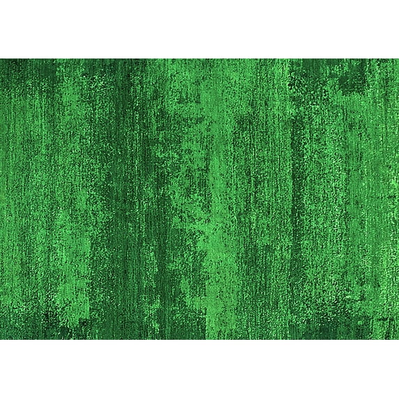 Ahgly Company Indoor Rectangle Oriental Green Industrial Area Rugs, 5' x 8'