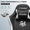 thumbnail image 5 of GTRACING Fabric Adjustable Height Reclining Gaming Office Chair with Footrest, Black, 5 of 7
