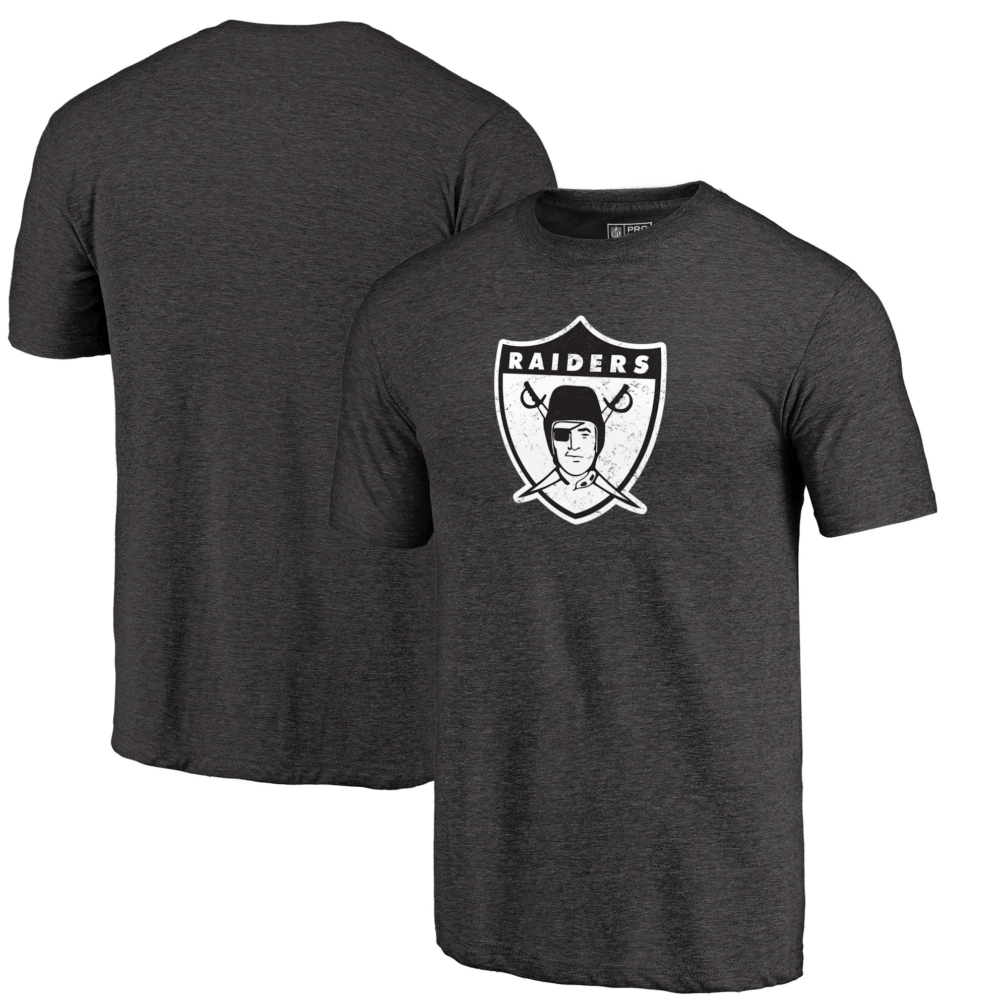 Las Vegas Raiders NFL Pro Line Throwback Logo Tri-Blend Short Sleeve T ...