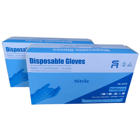 

5R MED Nitrile Disposable Gloves Large 1 case of 10 packs 1000 Gloves