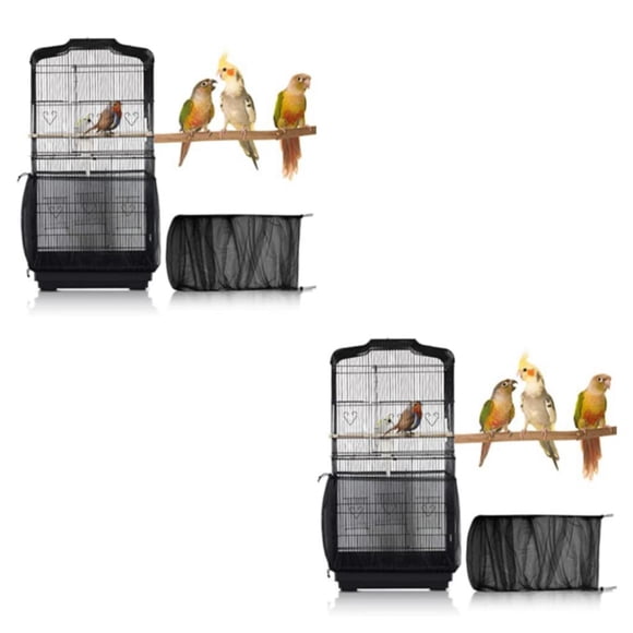 crativent Housse Universelle pour Cage à Oiseaux, Sûre et Élégante, Protection Sans Fil en Vrac, 2 Pcs