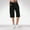 Black, variant on LEBONYARD Women's Capri Pants-A Fashionable Way to Stay Active,Women's Casual Solid Elastic Waist Pocket High Waist Strap Home Short Pants Watermelon Red M