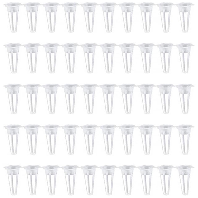 50PCS Plastic Net Cups Pots Pod-Shaped Plastic Slotted Net Plant Cups Clear Hydroponic Cups Suitable For AeroGarden Hydroponics Planting Systems