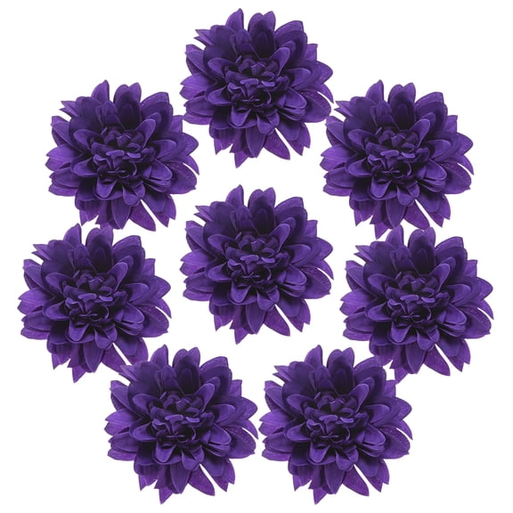 Uxcell 8-Pack Artificial Flowers Bulk, 3.54Inch/90mm Fake Chrysanthemum Floral Silk Flowers for DIY Home Decorations/Wedding Bouquets/Garden Office Table Centerpieces[Purple]