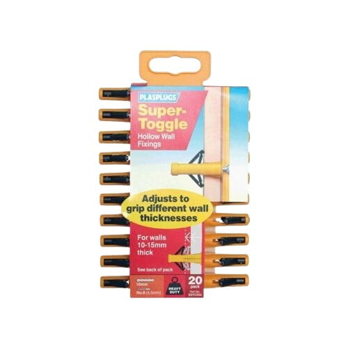 Plasplugs Super Toggle Hollow Wall Anchor (Pack of 20)
