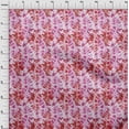 thumbnail image 4 of oneOone Polyester Spandex Pink Fabric Leaves Sewing Fabric By The Yard Printed Diy Clothing Sewing Supplies 56 Inch Wide, 4 of 5