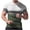 Army Green(Mens T-Shirts), variant on GuangCheng Short Sleeves Shirts for Men Waffle Color Blocked Slim Fit Muscles Tops Crew Neck Pullover Tshirts Size S-5XL