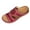 Wine, variant on Miluxas Womens Platform Wedge Sandals Trendy Slide Open Toe Shose Comfy Arch Support Beach Walking Slippers Wine 6.5(38)