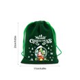 thumbnail image 2 of Bolsas de Regalo de Navidad Bolsa de Terciopelo Verde para Manzanas de Víspera Pacíficas, Bolsas de Regalo Festivas Reutilizables de 9.05x6.69In para Celebraciones Festivas, 2 of 6