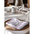 thumbnail image 6 of Purple Lavenders Cloth Napkins Set of 4 Reusable Dinner Napkins, Spring Floral Plaid Farmhouse Elegant Cocktail Napkin Washable Table Napkins for Wedding/Holiday Party/Baby Shower 20"x20", 6 of 7