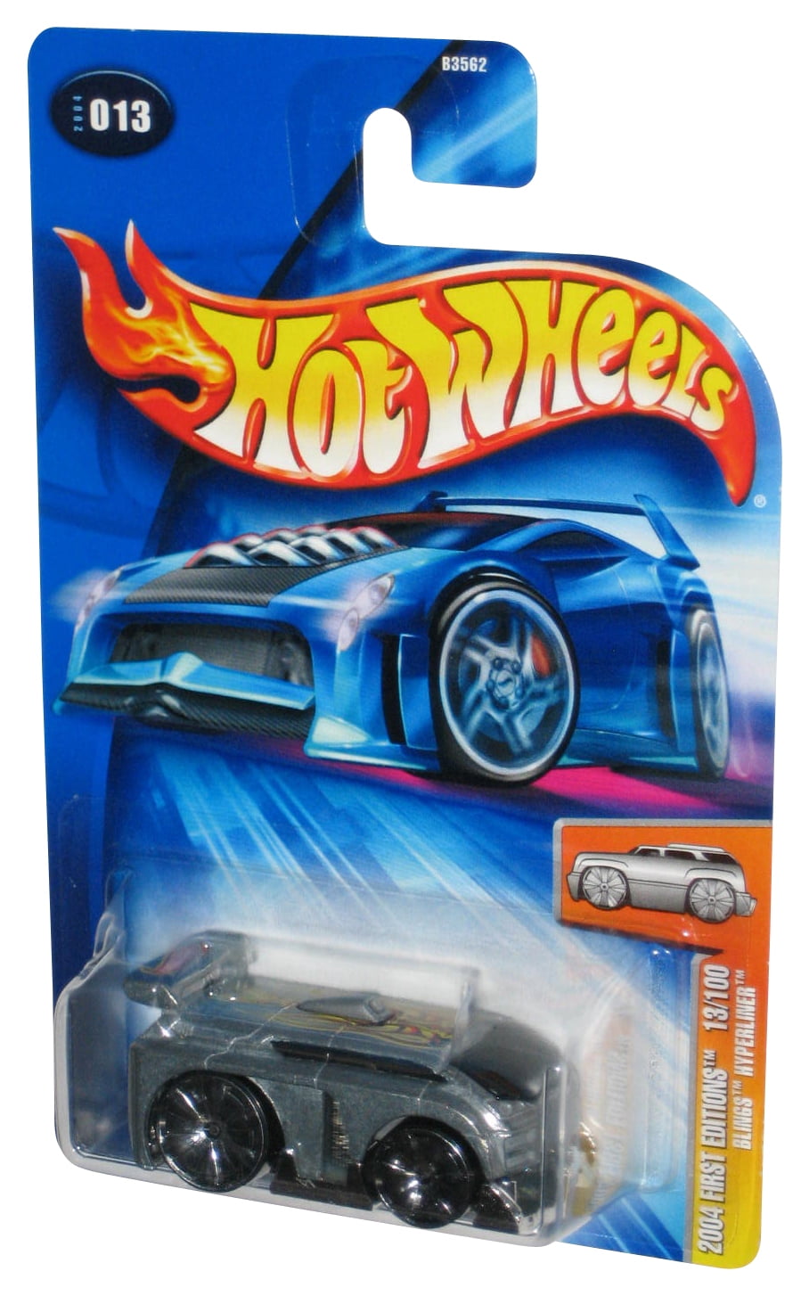 Hot Wheels 2004 First Editions Trak-Tune Blue & Orange Toy Car