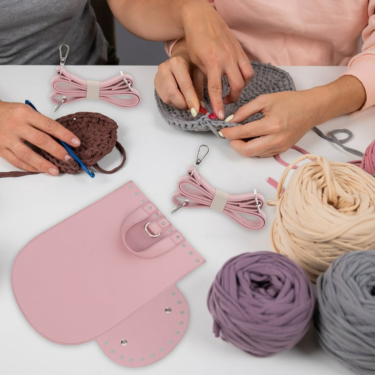 Bag Diy Leather Crochet Kit Making Knitting Backpack Bags Set Shoulders  Accessories Handbag Purse Accessory Pu Bottom 