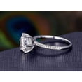 thumbnail image 4 of 1.25 Carat Round Cut Man made diamond moissanite and Man made diamond moissanite Engagement Ring with 18k Gold Plating, 4 of 5