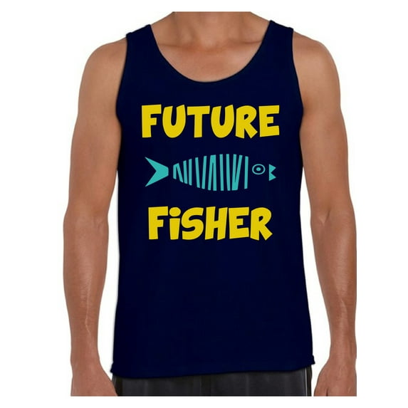 Awkward Styles Future Fisher Tanks Future Fisher Men's Tank Top Fishing T-Shirt for Him Fisher Tank Top for Boyfriend Fishing Lovers Gifts Fisher Tank Top for Dad Future Fisher Shirt for Men