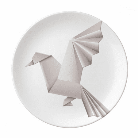 

Origa Geometric Pigeon Pattern Plate Decorative Porcelain Salver Tableware Dinner Dish