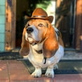 thumbnail image 3 of Funny Cat Dog Pet Hat Western Cowboy Hat Universal Dog Photo Prop Cap Halloween Christmas Street Party Pet Props N1P2, 3 of 9