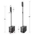 thumbnail image 3 of Proreck Club 2000 Powered PA Speaker System Combo Set Subwoofers, 28.00 x 16.10 x 19.50 in, 3 of 7