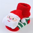 thumbnail image 3 of Infant Baby Christmas Socks with Grips Soft Warm Non-Slip Slippers Winter Floor Sock 6-12 Month, 3 of 4