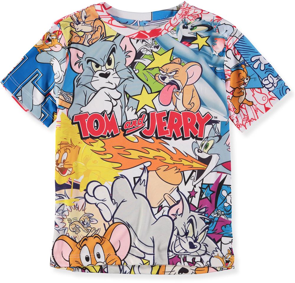 Tom and Jerry Boys 4-20 Short Sleeve Sublimation T-Shirt - Walmart.com