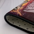 thumbnail image 4 of DouZhe Ice Fire Guitar Skull Pattern Area Rugs Non-Slip Machine Washable Floor Mat, Modern Style Carpet Doormat, 63x48 inches, 4 of 6