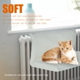 thumbnail image 3 of Cat Pet Animal Hanging Luxury Radiator Bed Warm Fleece Basket Cradle Hammock Metal Iron Frame, 3 of 6