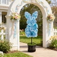 thumbnail image 4 of 29.5" Easter Bunny Decorations Moss Bunny Shaped Topiary Trees with Ground Spike Artificial Moss Rabbit Topiary Faux Plants Outdoor for Easter Party Indoor Outdoor Garden Decor, 4 of 9