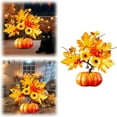 thumbnail image 2 of PEIXUN Artificial Pumpkin Table Centerpiece Potted Plants With Maple Sunflower Berries Fall Desktop Arrangement Ornament For Farmhouse Decor, 2 of 9