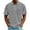 #Gray, variant on DPTALR Men's Casual Short Sleeve Quarter-Zip Shirt,Solid Color,Lapel Collar,Chest Pocket,Khaki,XXL