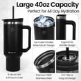 thumbnail image 6 of Tumbler with Handle, Insulated Tumbler with Lid and Straw, Stainless Steel Travel Coffee Mug, Hot and Cold Tumbler, Perfect for Camping, Travelling & Gifting, 6 of 9