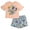 Peachy pink / blue, minnie & daisy, variant on Disney Minnie Mouse Big Girls T-Shirt and Shorts Outfit Set Infant to Big Kid