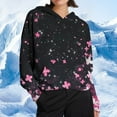 thumbnail image 1 of NJDVHB Womens Hooded Sweatshirts,Women Fall And Winter Solid Color Long Sleeve Warm Wool Pockets Drawstring Hooded Sweatshirt Top, 1 of 4