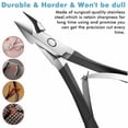 thumbnail image 4 of PinesC Coupe-Cuticule - Outils de Manucure en Acier Inoxydable pour Cuticules, Noir, 4 of 4