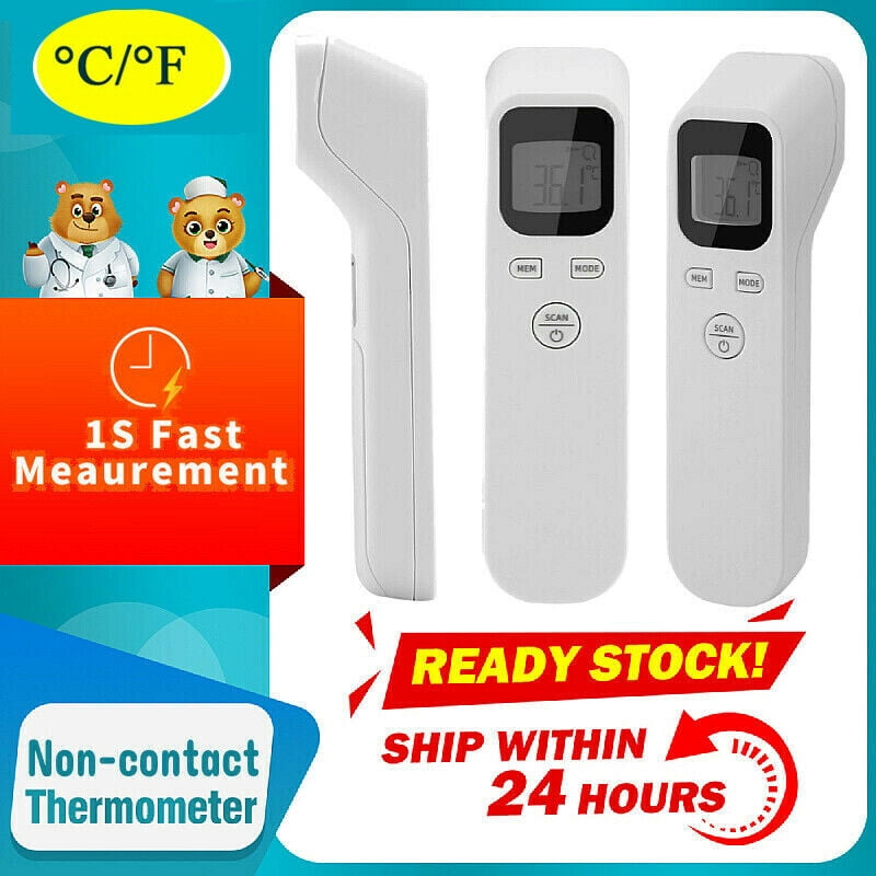 Non-contact Forehead Infrared Thermometer Digital LED Backlit Hand-held USA 