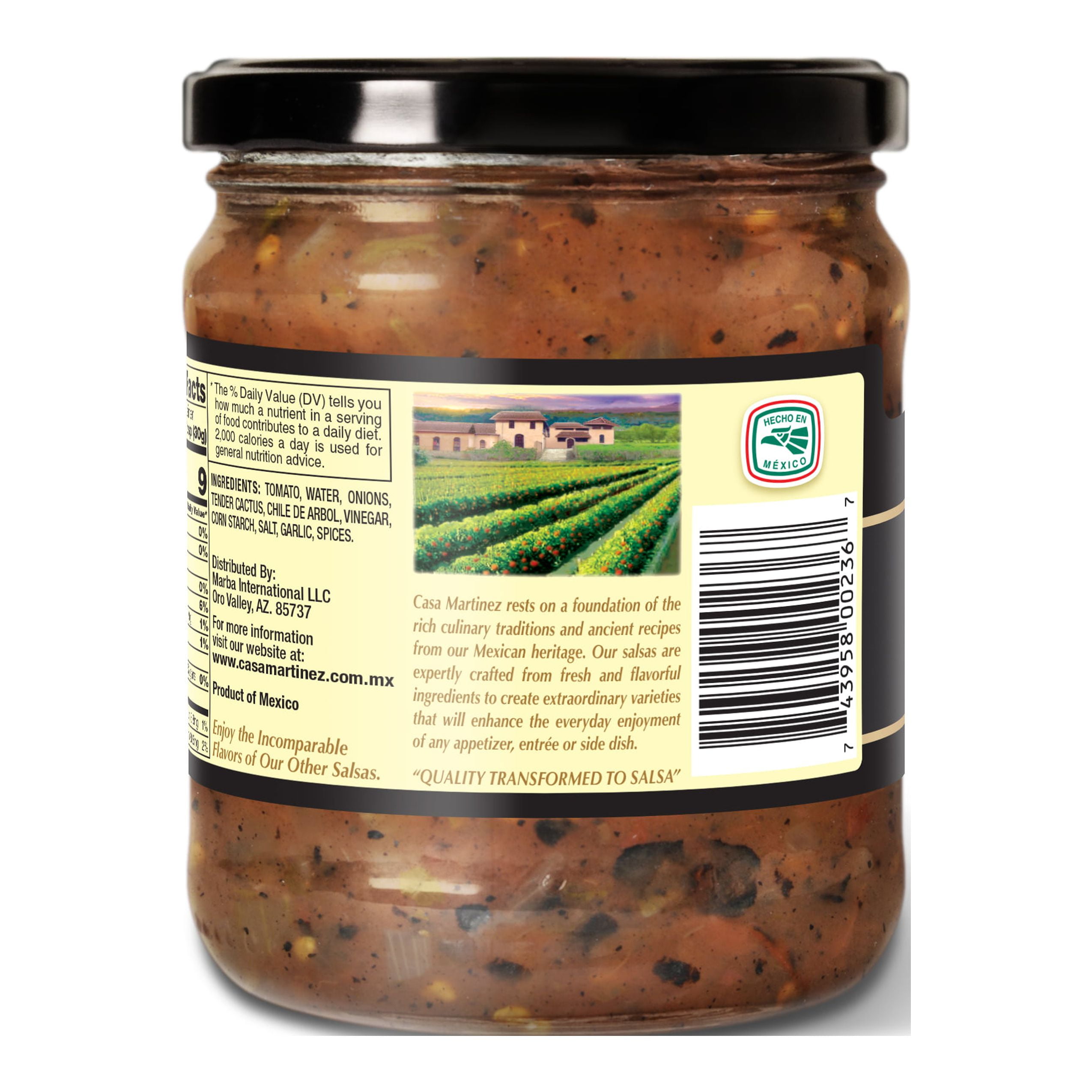 (2 pack) Casa Martinez Hot Fire Roasted Diabla Salsa, 16 oz