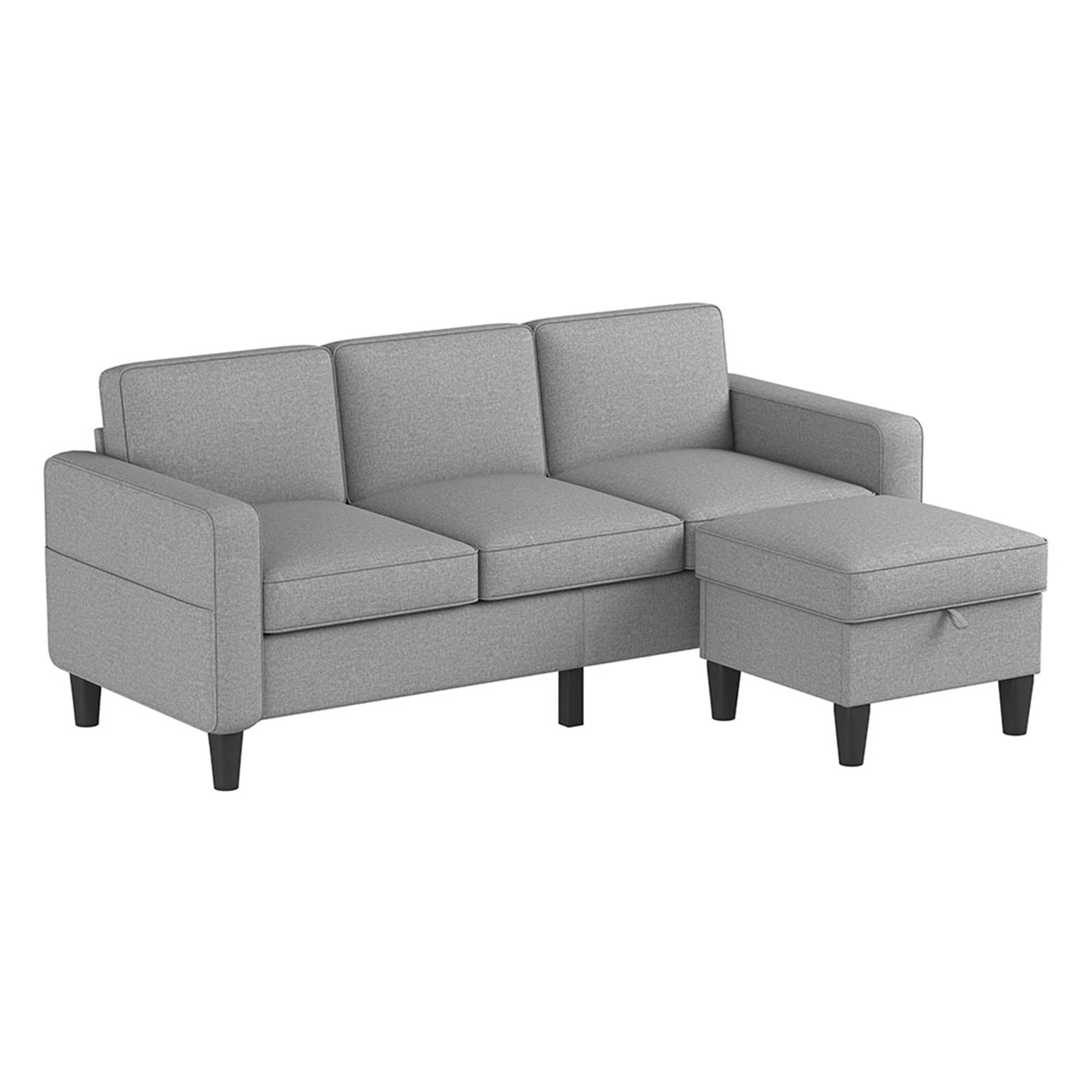 Kadyn Sectional Sofa Couch, L-Shaped Couch, 3-Seat Small Sectional Sofa for Living Room, Apartment, Small Space (Light Gray) Kadyn Sectional Sofa Couch, L-Shaped Couch, 3-Seat Small Sectional Sofa for Living Room, Apartment, Small Space (Light Gray)