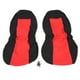 thumbnail image 1 of Juego completo de 2 fundas para asientos de coche con respaldo alto y cinturón de seguridad integrado (rojo y negro), 1 of 12
