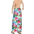 thumbnail image 3 of LA LEELA Men's Standard Beachwear Sarong Pareo Wrap One Size Tropical, Multi Summer Vacation Aloha, 3 of 4