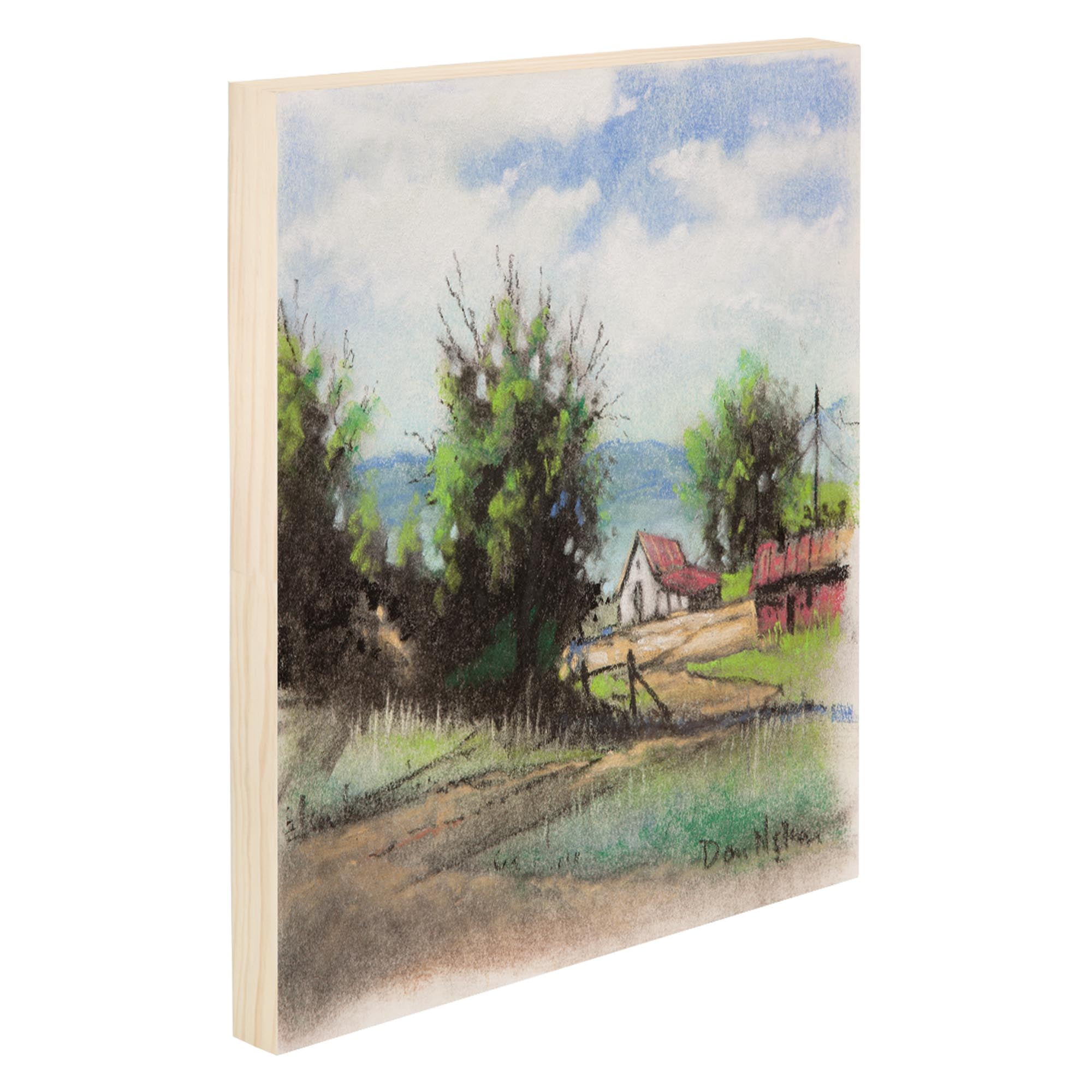 Da Vinci Pro Medium Textured Gesso Panel - 8x8"  - 6 Pack - 2" Depth Wood Panels for Painting - Accepts Mediums like Canvas - For Oils, Acrylics, Mixed Media, Pastels & Drawing Sticks