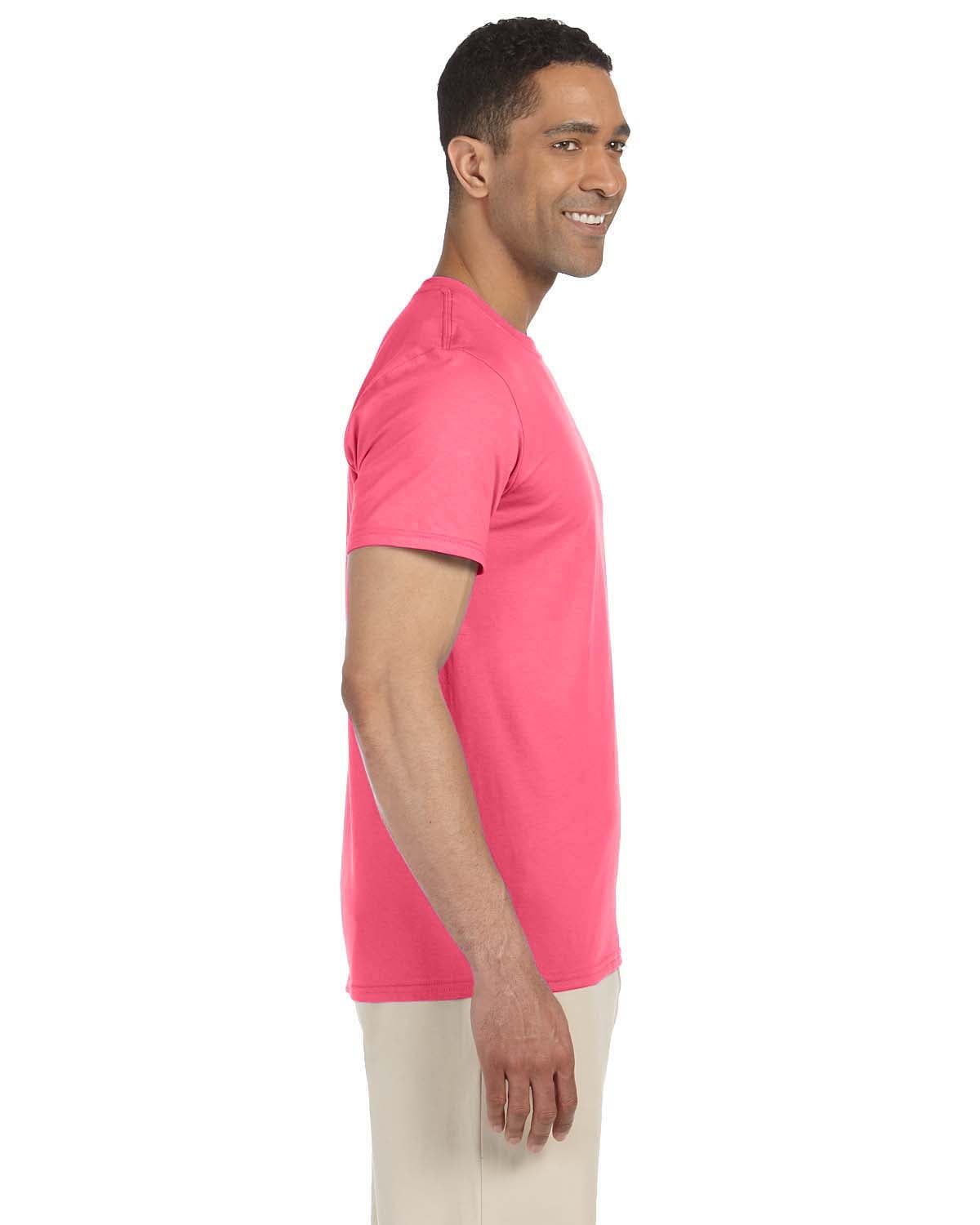 Gildan SoftStyle Preshrunk Rib Knit Collar Double‑needle Stitched T‑Shirt, Men's, Cotton Polyester, 4.5 oz