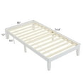 thumbnail image 2 of Ktaxon 12" Deluxe Wood Platform Bed Frame, Twin Bed Frame, Mattress Foundation, White Finish, Twin, 2 of 7